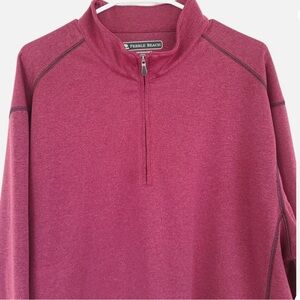 Pebble Beach men’s mock neck maroon pullover performance jacket size L